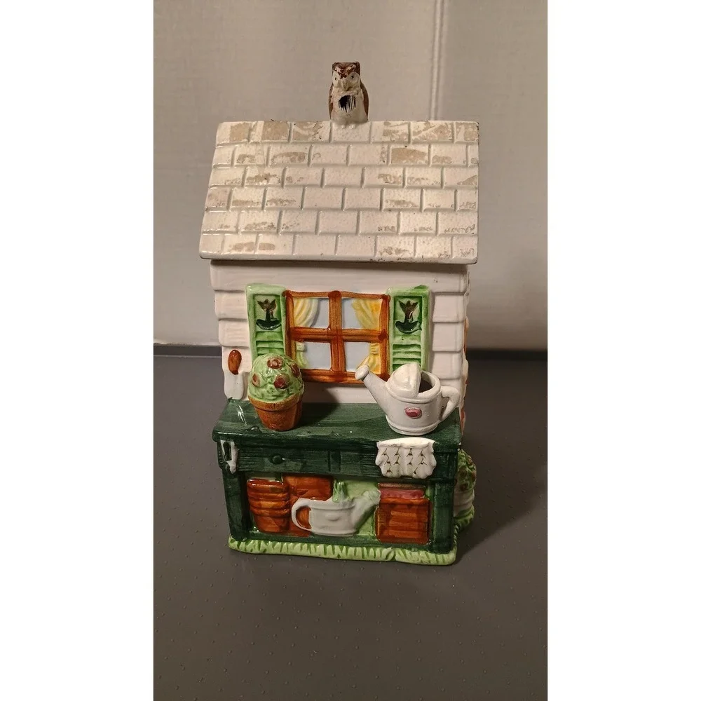 Vintage Fitz and Floyd Potting Shed Cookie Jar